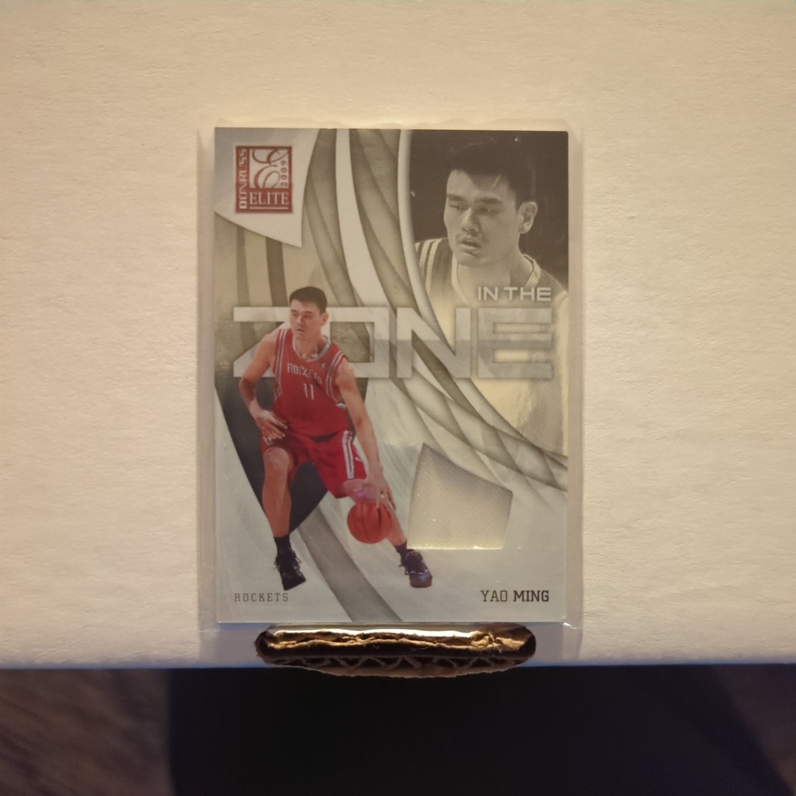 YAO MING 2009-10 Donruss Elite In The Zone #7 Game Used Jersey NBA HOF #080/299