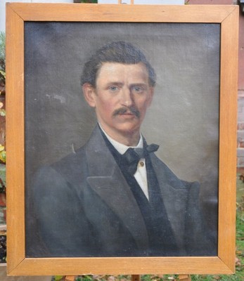 Oil painting of German painter - portrait of a man from 1864        Arte Arte