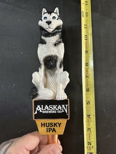 BRAND NEW IN THE BOX Alaskan Brewing Company Husky Dog IPA Beer Tap Handle 11” - Picture 2 of 6