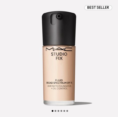 MAC Studio Fix Fluid SPF 15 Foundation, Shade NW10, Full Size 1oz/30ml, NIB