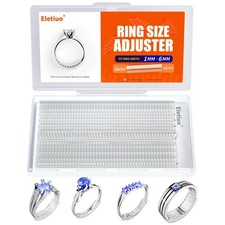 Ring Size Adjuster for Loose Rings,12 12 Pack - 4 Sizes - 2 Styles, Clear