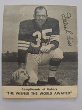 1960 KAHNS WIENERS FOOTBALL CARD *GALEN FISS * CLEVELAND BROWNS