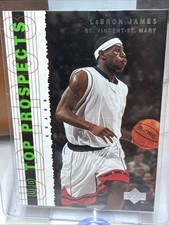 2003 LeBron James Rookie Card Insert Upper Deck Top Prospects Promos #P2. rookie card picture