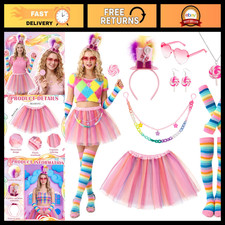 11 Pcs Candy Costume Set for Women - Top Hat, Headband, Halloween Cosplay