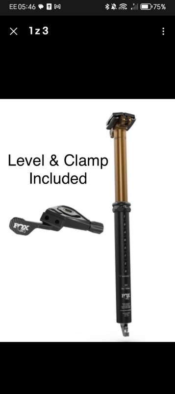 Fox Transfer Factory Dropper Post 31.6 175mm 2023 Inc.shifter lever Kashima Coat