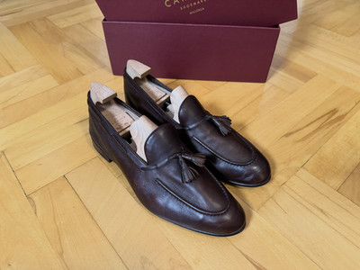 Carmina Shoemaker - Business Shoes - Uetam EEE Tassel Loafer  - Brown - 9,5UK