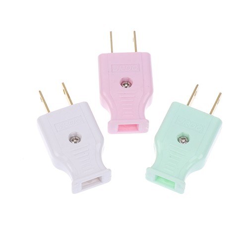 5/10PCS US Assemble Wiring Plug Adapter 2Pole Connector Male Socket Plug - Afbeelding 4 van 12