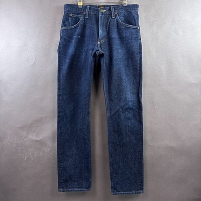 Vintage Lee 101 Z Jeans Mens 32x34 Blue Japanese Selvedge Lefthand