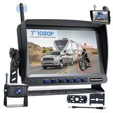 RV Backup Camera, Vehicle Backup Camera with AI Detection, 1080P Backup 