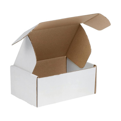 Small Shipping Boxes, 50-Pack | Foldable Corrugated Cardboard Crush-Proof Box fo