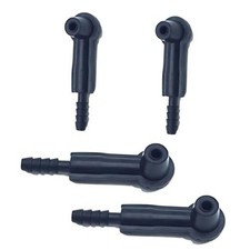 4PCS Brake Bleeder Kit, Car Oil Pumping Pipe Nipple Connector Quick Black
