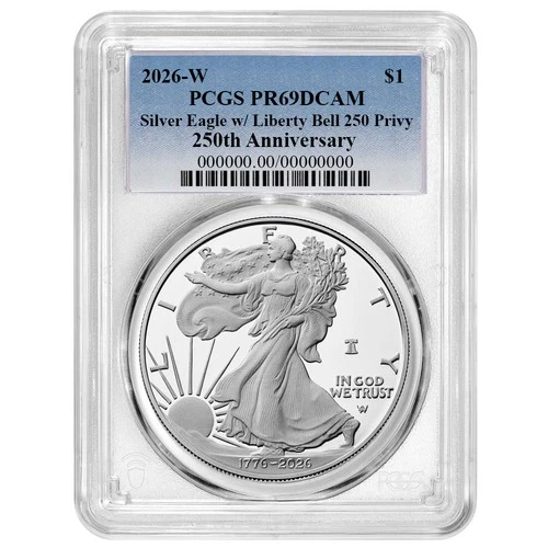 2026-W $1 1-oz Proof American Silver Eagle PCGS PR69DCAM Blue Label