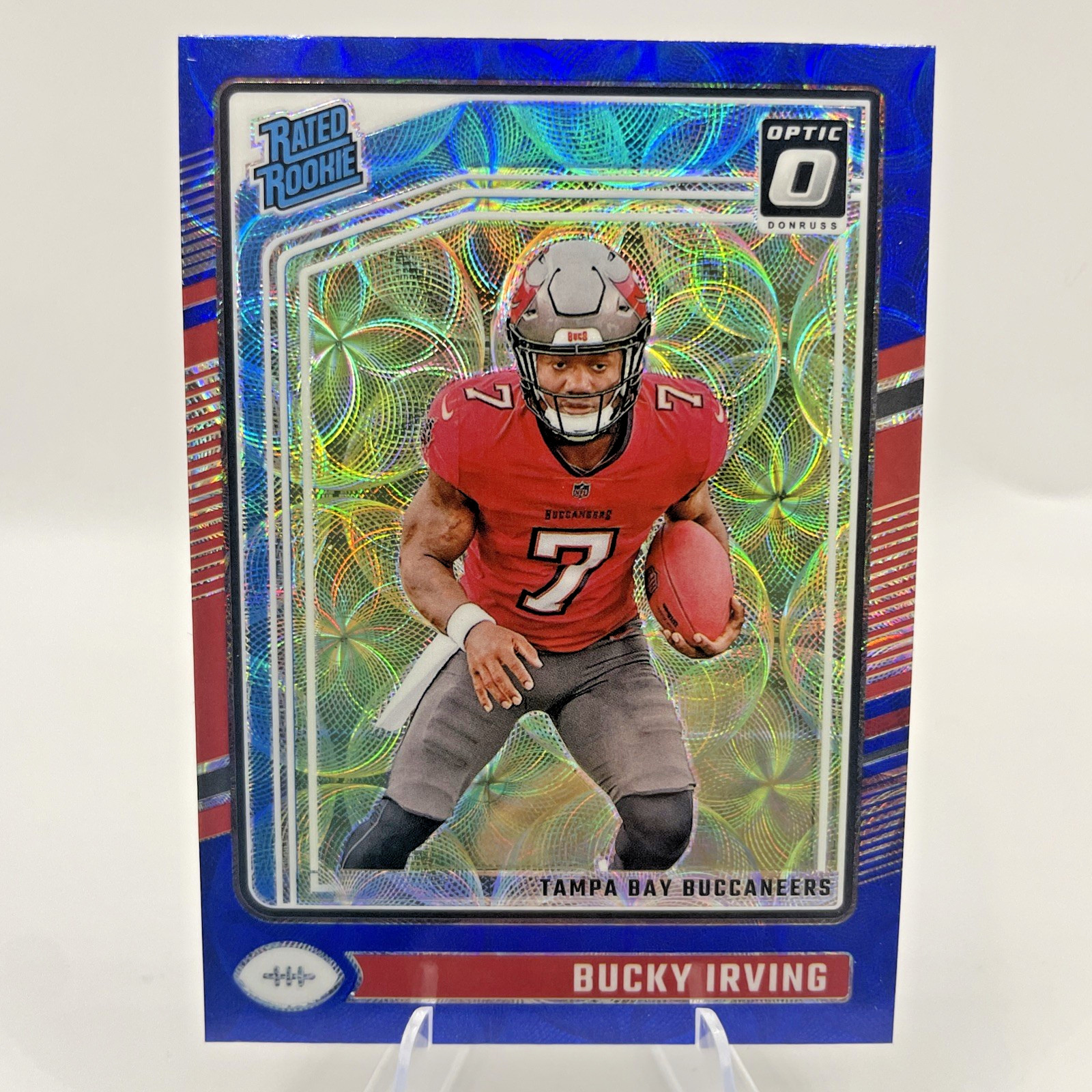 2024 Panini Donruss Optic - Rated Rookie Bucky Irving #216 Blue Scope Prizm
