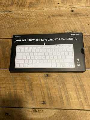 Macally USB Wired Compact Keyboard For Mac & PC SLIMKEYCA