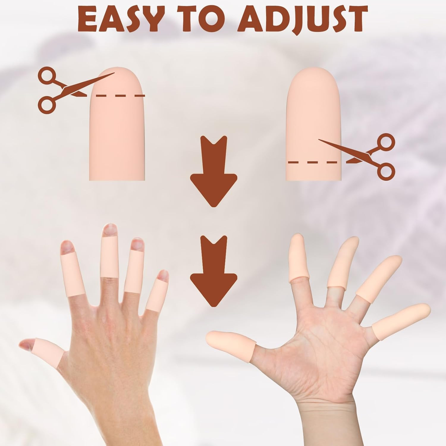 20Pcs Silicone Finger Cots for Protection and Relief from Wounds and Eczema