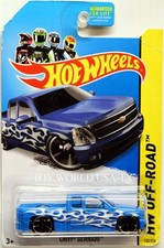 2014 Hot Wheels 132 HW Off-Road HW Hot Trucks Chevy Silverado Pickup blue