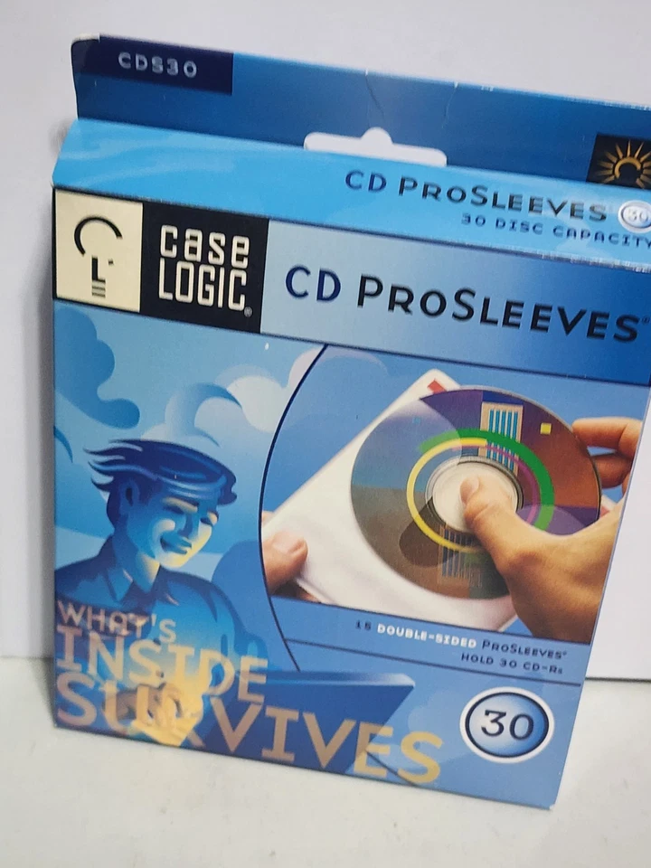 Case Logic 12 Pro Sleeves 2 Sided Storage for CD DVD Binder Wallet Partial Pack - Image 2 of 3