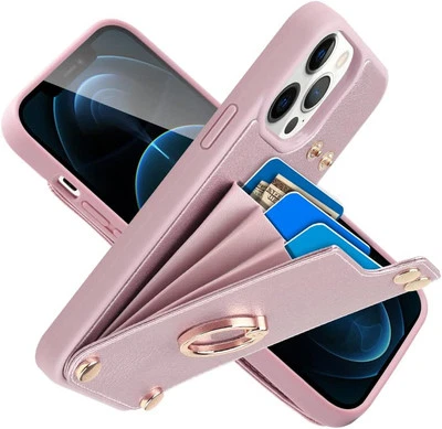 8LAMEEKU for iPhone 12 Pro Max Wallet Case, Case with Card Holder Leather Cover - Image 1 of 4