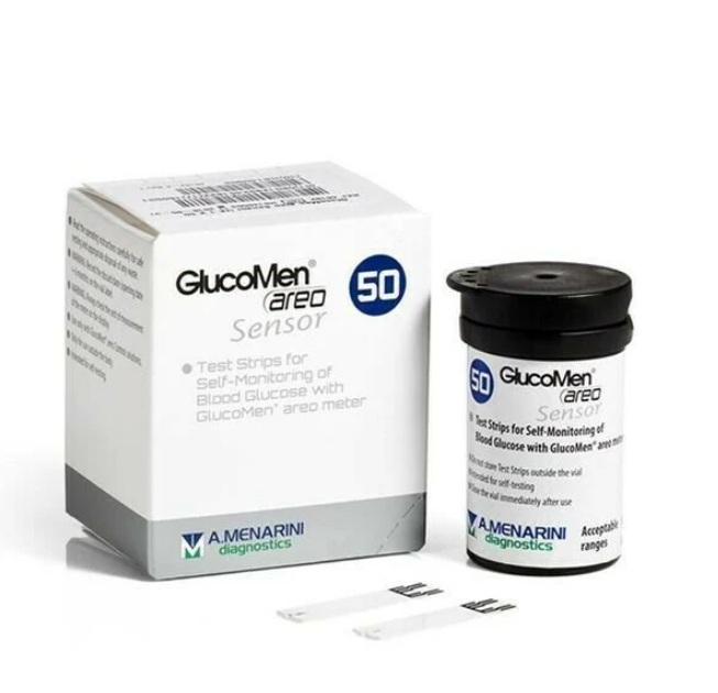 Glucomen areo sensor blood glucose test strips - 2 boxes of 50-FREE P&P