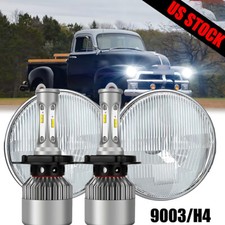 Pair For Chevy Pickup Truck 3100 7 Inch Led Headlight Round Hilo Sealed Beam A