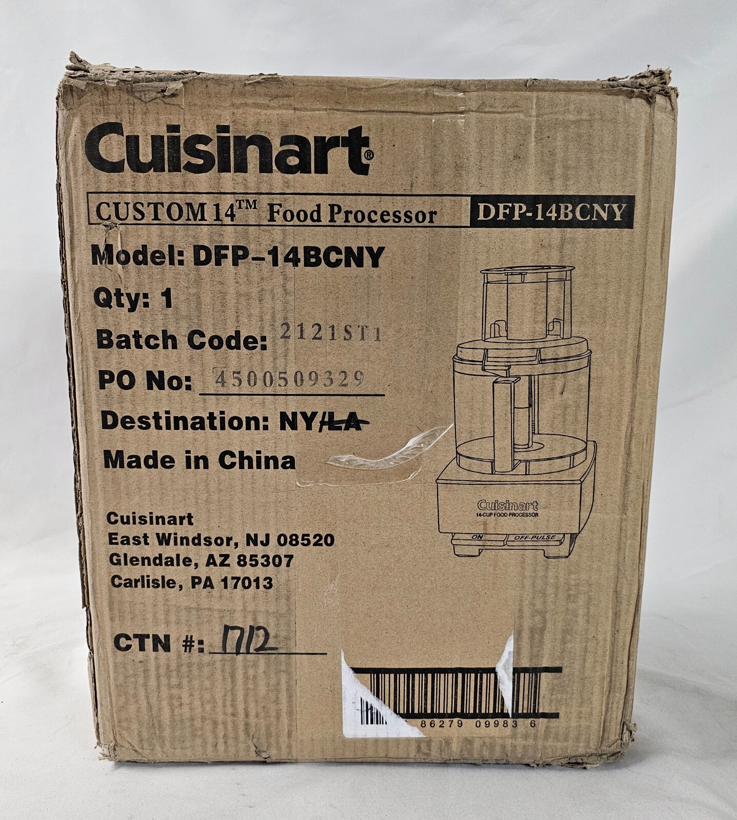 Cuisinart Custom 14 14Cup Food Processor DFP14BCNY BROKEN LID