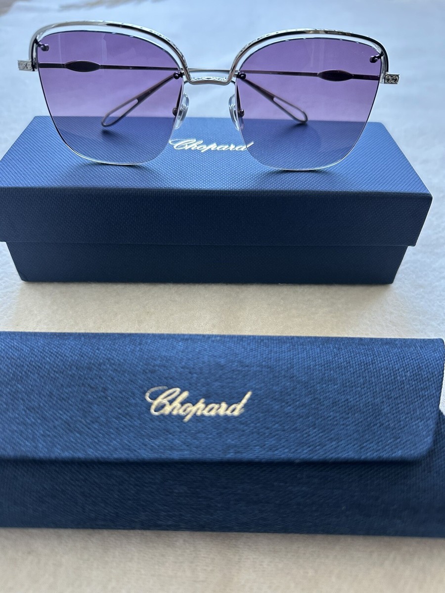 Chopard SCHD45S 0579 Silver/Gradient Titanium Square, New Women\'s Sunglasses. Chopard Sunglasses SCHD44S 0579 Silver-Pink Havana/Brown  main image 3