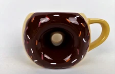 TAG Sprinkle Doughnut Shaped Mug Chocolate Frosting Ceramic Donut Coffee Mug