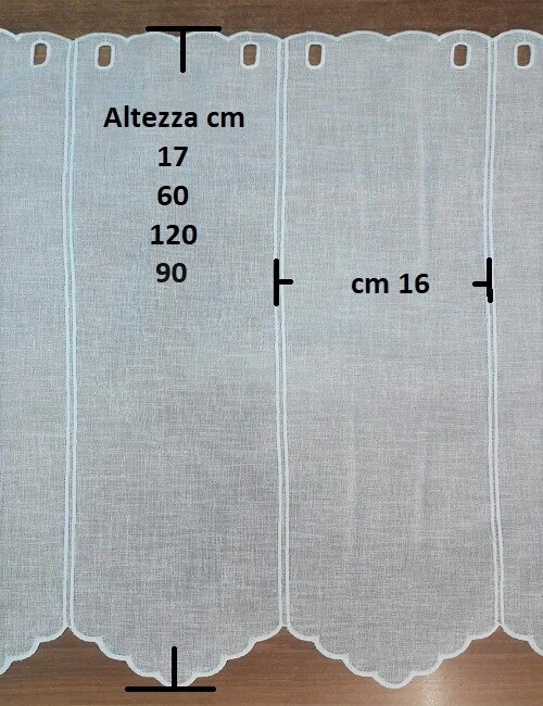 Tenda taglia e appendi anche con mantovana a metraggio prezzo inteso x fascia