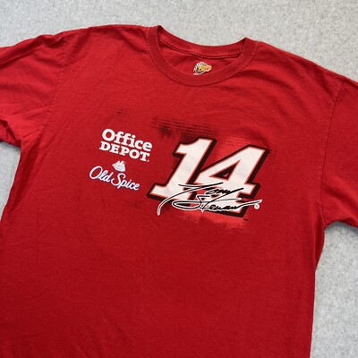 Tony Stewart Nascar Winners Circle Mens Large L Red Racing Graphic Tee READ