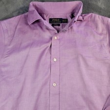 Ralph Lauren Iridescent Small Mens Long Sleeve Polo Dress Buisness Shirt Pocket