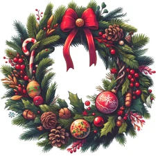 30 Custom Christmas Special Wreath Personalized Address Labels