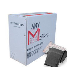 AirnDefense 0 6.5x10" Black Poly Padded Envelopes Shipping Bubble Mailers