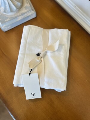 Banana Republic Home Organic Linen Cotton EURO Shams (2) White NWT OB Read!