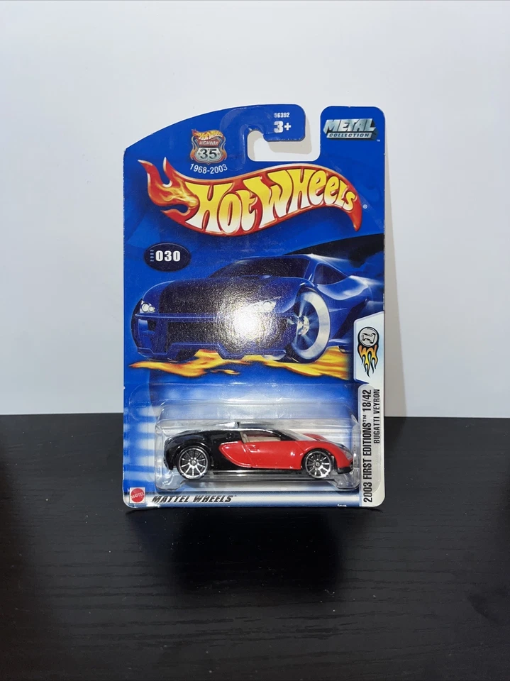 Hot Wheels Bugatti Veyron 2003 Primeras Ediciones 35 Aniversario Rojo Foto 2 de 4