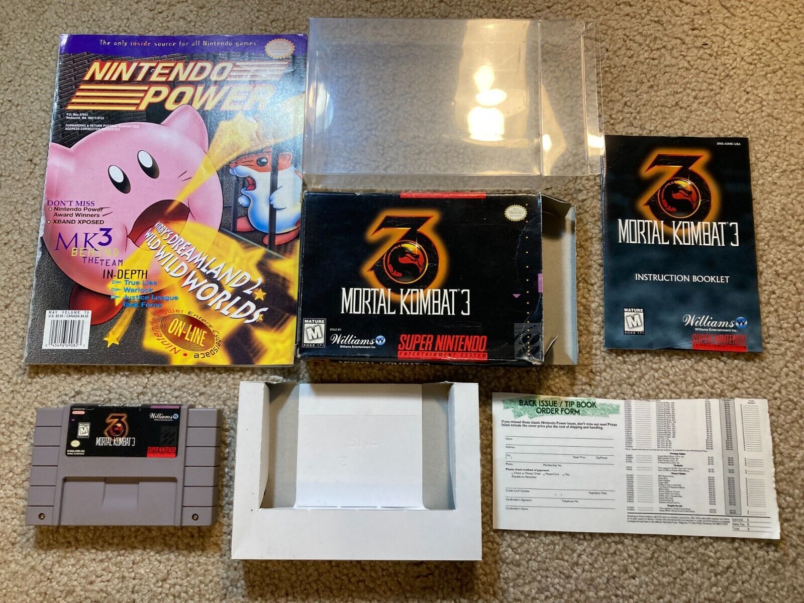 ULTIMATE MORTAL KOMBAT 3 SNES SUPER NINTENDO- CIB COMPLETE W/ BOX & MANUAL