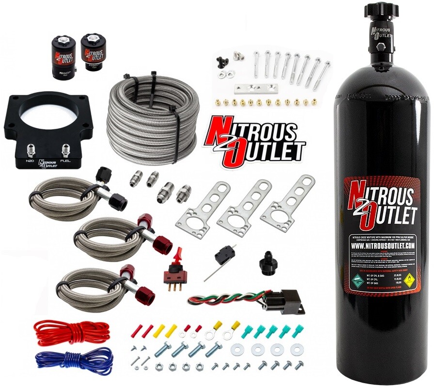 GM LSX Nitrous Outlet 92mm Wet Plate Nitrous System Kit 50-200HP w