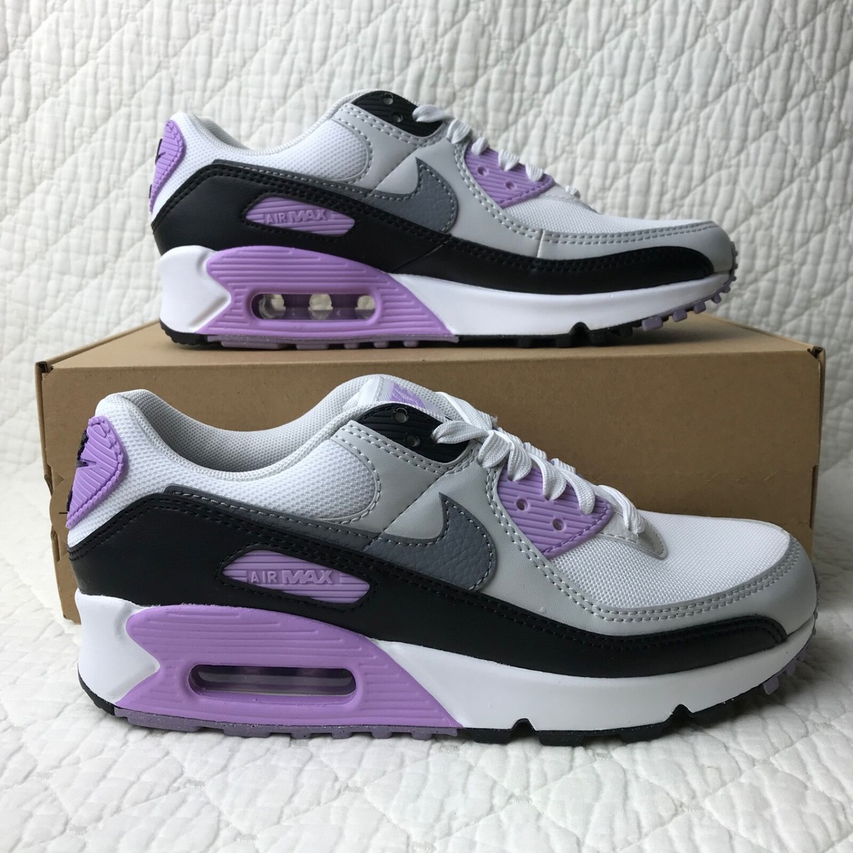 ナイキ エアマックス 90 AIR MAX 90 白 パープル 紫 DH8010-103 s-l1200.jpg