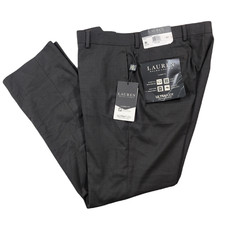 LRL Ralph Lauren Dress Pants Mens 32x32 Dark Brown Check Stretch NEW