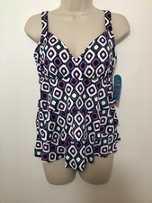 Swim Solutions One Piece Swimsuit 10 Wireless Tummy Control Hip Minimizer