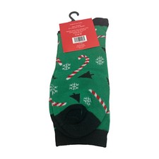 Mens Christmas Socks  Santa Claus, Hollyberry, Candy Cane.  Size 10-13