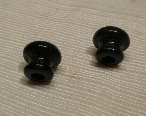 10 New OS 1960’s Genuine Gibson Black Guitar Strap Buttons for j45 j50 others - Picture 2 of 2