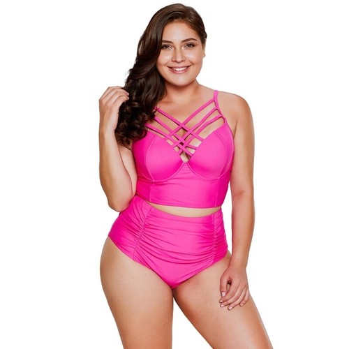 Womens High Waisted Swimsuits Sexy Bathing Suits Padded Bras-Bikini Sets - Picture 15 of 23