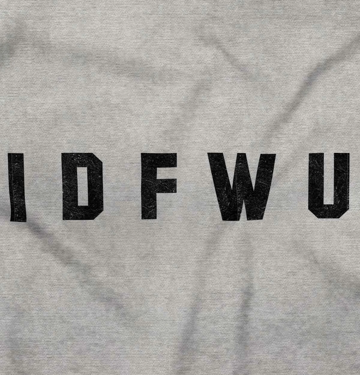 RHUDE Felpa con cappuccio IDFWU divertente hip hop rap musica atteggiamento regalo uomo donna