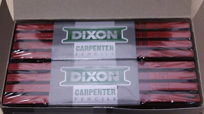 Dixon Carpenter Pencils x19972 Medium Red and Black (Box of 72)