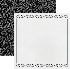Music Notes Border,  DS scrapbook paper - Scrapbook Customs 38775
