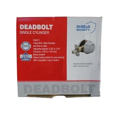 SHIELD Security Satin Nickel Finish Single Cylinder Deadbolt New In Box