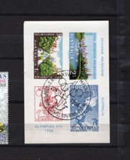 Australia stamp sheet with reduced size stamps 1956