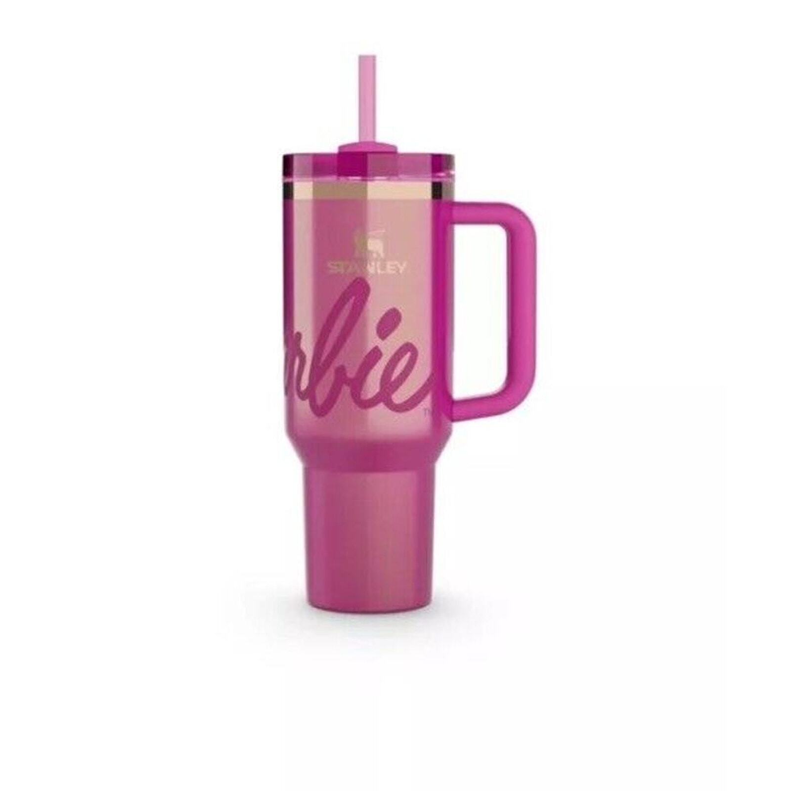 BARBIE 40 oz STANLEY  Pink Glitter Flowstate Quencher Tumbler LIMITED EDITION
