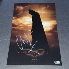 Foto firmada por Christian Bale Batman comienza 11x17 Beckett BAS D