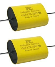 2x TMC AUDIOPHILE, 1.5uF ± 2%, 250V, MPA Film Capacitors for Crossover